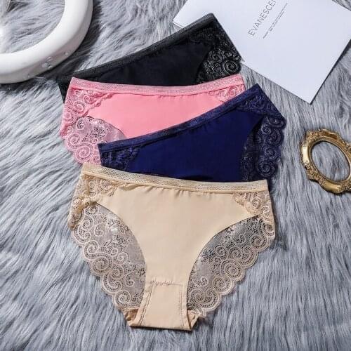 Sexy Lace Panties For Women Underwear Fashion Panty Lingerie Breathable Hollow Out Low-Rise Panties Female Briefs