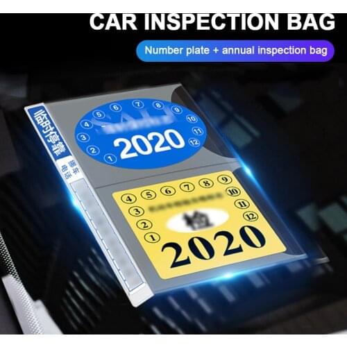 1PCS Car Clear Electrostatic Paste Film Non-Sticker Front Windshield Patch For Inspection License Pass Permit Tax Payment Proof
