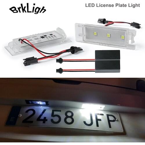 2PcsNo Error LED Number License Plate Light Lamp Car Accessories For Opel Adam Astra Corsa Insignia Meriva Zafira Vectra Cascada