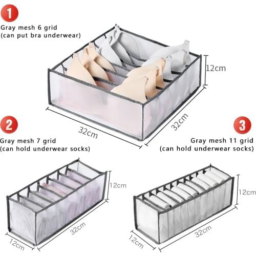 2Pcs Dormitory Closet Organizer For Socks Home Separated Underwear Bra Storage Box Multiple Size Foldable Drawer Organizer