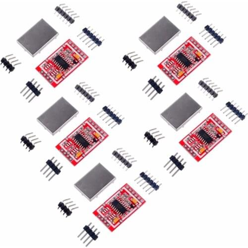 5Set HX711 Weighing Weight Sensor Electronic Scale AD Module Dual-channel 24-bit A/D Conversion Metal Shied Beus Load Cell