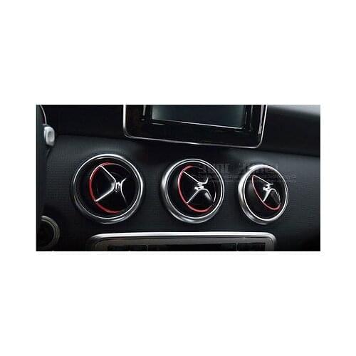 5pcs Console AC Air Vent outlet Rings cover for Benz GLA X156/CLA W117 2015-2013
