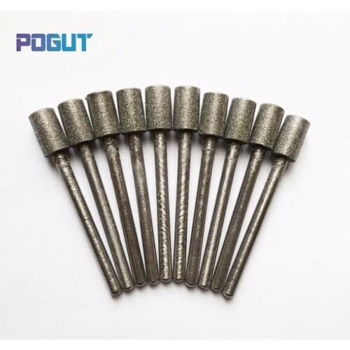 6*3mm Diamond Cylinder Drill DREMEL Rotary Tool for grinding jade, stone, marble, glass