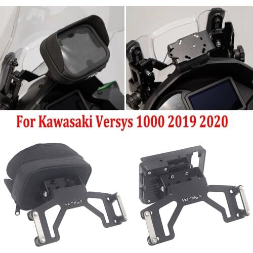 For Kawasaki Versys 1000 Versys1000 2019 2020 Motorcycle Accessories phone GPS navigation bracket Supporter Holder usb charging
