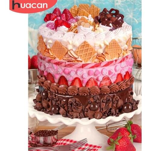 HUACAN 5d Diamond Painting Landscape DIY Home Decor Full Square/Round Diamond Embroidery Cross Stitch Cake Handicraft