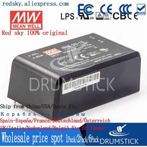 Nice MEAN WELL 2Pack IRM-30-15 15V 2A meanwell IRM-30 15V 30W PCB mounting style