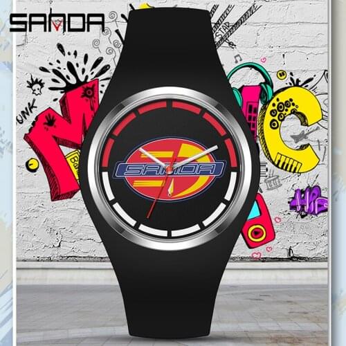 SANDA New Fashion Casual Womens Quartz Watch Popular Brand Silicone strap Ladies Watches Sports Mens Clock Orologio da uomo