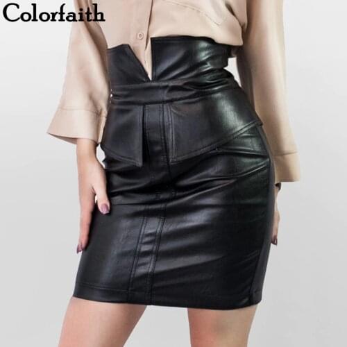 Colorfaith Slit Pencil Skirts