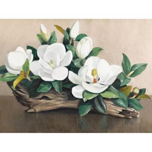 Diy 5D Diamond Embroidery Magnolia Flowers Diamond Painting Full square Cross Stitch Kits Mosaic Picture Of RhinestonesZP-1348