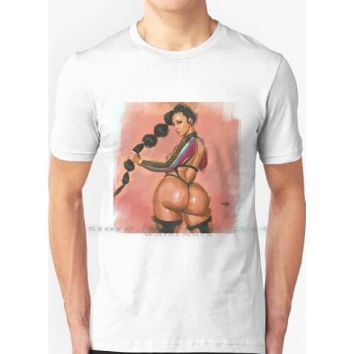 Jada #11 T Shirt 100% Pure Cotton Markclarkii Artist Fan Art Mark Clark Portrait For Sale Bikini Lingerie Womens Beauty Pinup