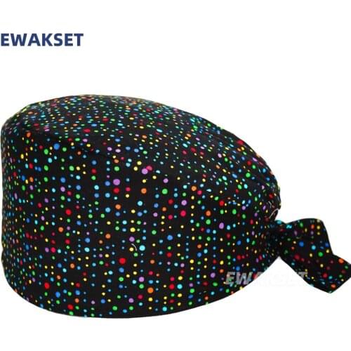 Nurse hats anime for Women Beauty Salon Pharmacy Cap Lab Pet Doctor Surgicals Cap Operating Room nursing hats surgical cap women