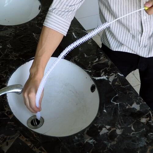 Sewer Cleaning Tools Sink Tub Hair Cleaning Bathroom Pipe Brush Hair Cleaner Drain Sewer Dredge Bendable Hooks Style