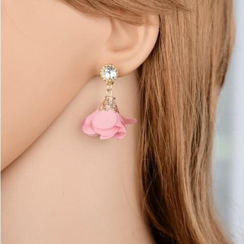 3 PC Bohemia Classic Drop Earrings for Women Boucle d'oreille Crystal Red Rose Flower Earrings For Women Jewelry Cute Bijoux