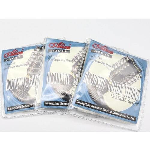 3set Acoustic Folk Guitar Strings for Musical Acoustic Folk 12-String Guitar Strings Guitar Part Accessories (Alice A2012)