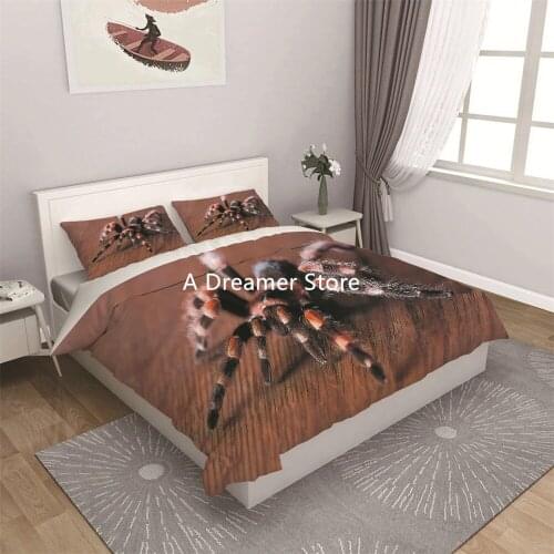 Modern Large Spider Bedding Set 3D Digital Printed Duvet Cover Sets For Boys Decorative 2-3 Piece Down Bedcover And Pillowcases