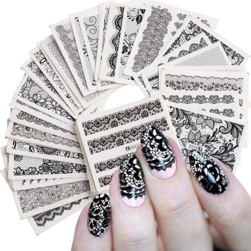 Colorful 24Pcs/Set Exquisite Manicure Art Foils Totem Transfer Paper Nail Sticker Creative for Beauty