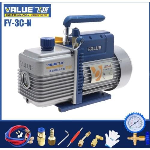 VALUE 10.8m³/h 220V 370W FY-3C-N air conditioning laboratory air pump refrigerate R410 vacuum pump 3L R404A, R507A,R134A