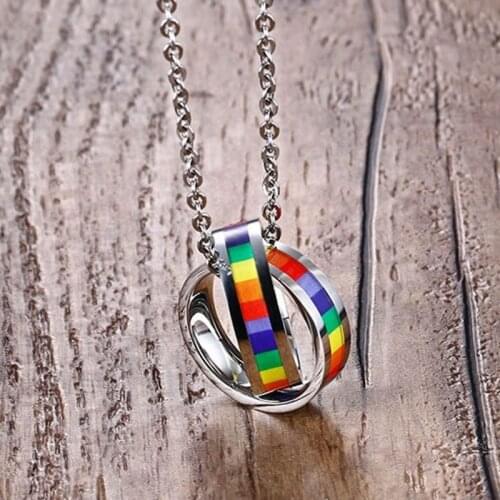 Fashion New Rainbow Necklaces & Pendants For Women Girls Rainbow Jewelry Elegant Simple Jewelry Chains Pride Necklace Gift цепи