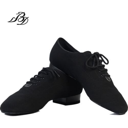 Dance Shoes Modern Men Genuine Leather Brand Square BD 309 Party Ballroom Latin shoes 317 Soft cowhide Black BD 309 2.5 CM Hot