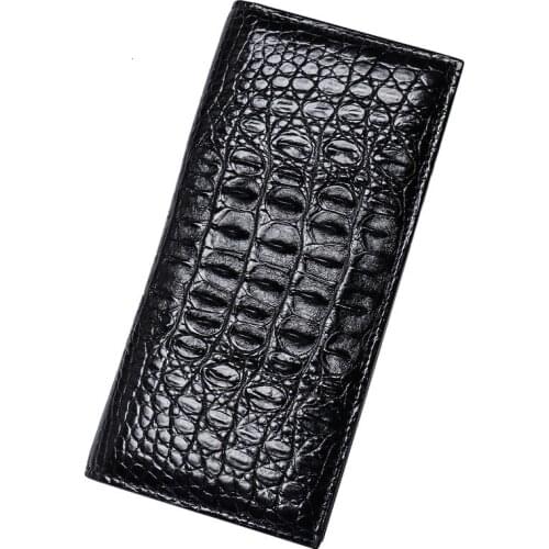 Real Crocodile mens Wallet luxury fashion foldable European style designer card pocket bag carteira masculina cartera hombre