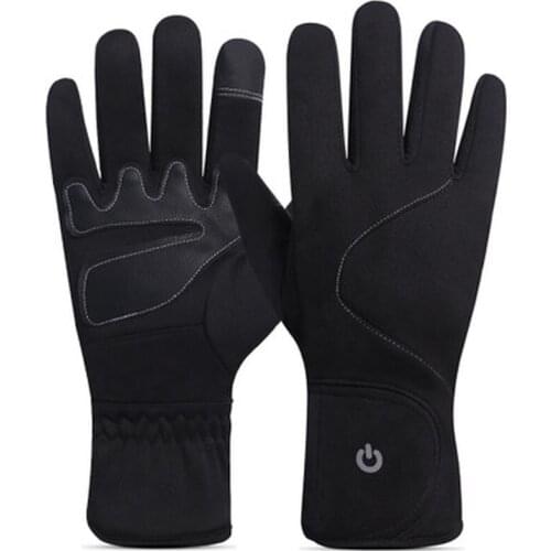 Touchscreen Skiing Running Fleece Camping Hiking Gloves Black Winter Outdoor Anti -Slip Gloves for Hiking Cycling Sports Unisex