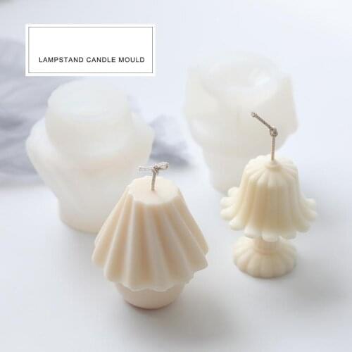 Korean lamp stand candle silicone mold INS new handmade aroma candle making tool fresh home style decoration supplies