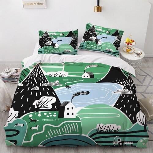 3D Bed Linens Duvet Cover Sets Quilt Covers Pillow Shams Bedclothes Bedding Sets King Queen Full European Style Home Textile
