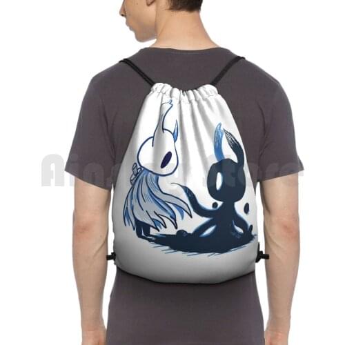 Hollow Knight Shade Backpack Drawstring Bags Gym Bag Waterproof Hollow Knight Hollowknight Indie Gamer Games Cool Blue