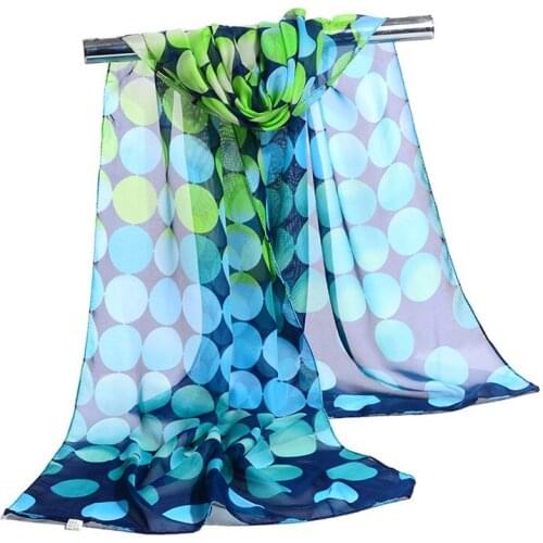 160*50cm New Fashion print chiffon Geometric dot scarf wild fashion shawl sunscreen Flower floral scarf scarves