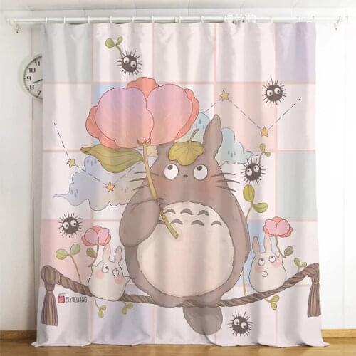 Tonari no Totoro 3D Printing Blackout Curtains Bedroom Living Room Home Decoration for Children Kids Boys