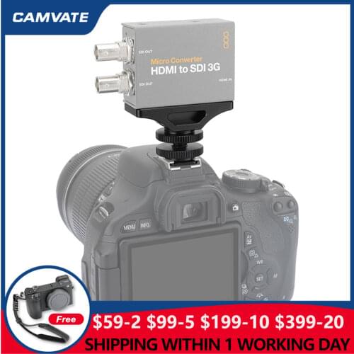 CAMVATE Universal Extension Support With Shoe Adapter & M3 Thread Screw For BlackMagic Micro Signal Converter HDMI To SDI 3G