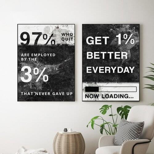 Inspirational Black and White Motivational Life Canvas Painting Poster and Prints Wall Art Pictures for Living Room Home Decor
