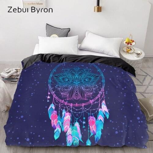 3D Custom Duvet Cover,Comforter/Quilt/Blanket case Queen/King Bedding 220x240/200x200,Dreamcatcher purple Home textile,drop ship