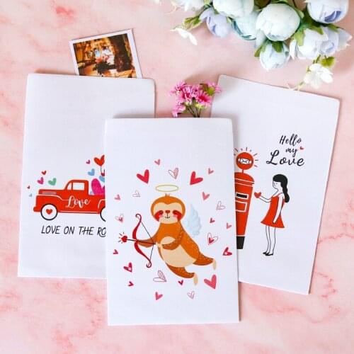48Sets Creative Love Letter Envelopes Girl Sloth Car Heart Paper Envelopes Party Invitation Gift Envelope Stationery Supplies