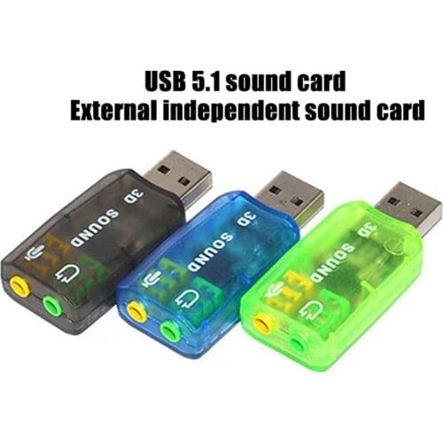 5.1 Channel 3D External USB Audio Sound Card Mic Adapter 3.5mm Jack Stereo Headset For Win XP 7 8 Android Linux for Mac OS