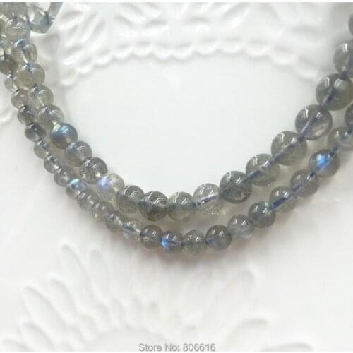5MM 40Pcs 100% Natural Labradorite Loose Bead Semi-precious Stone Jewellery Strands Jewelry Beads