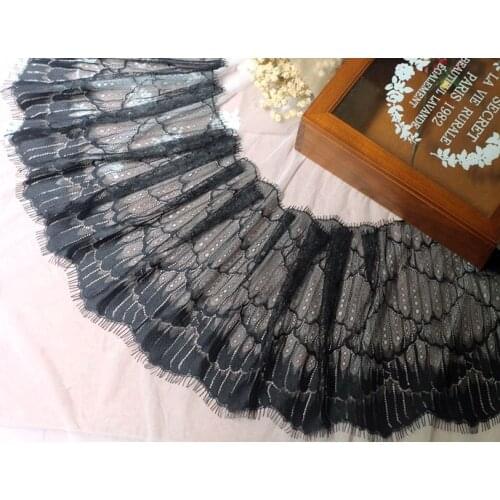 6M/ Lot Exquisite Eyelash Lace Trim Lace Fabric Handmade DIY Wedding Dress Clothing Accessories