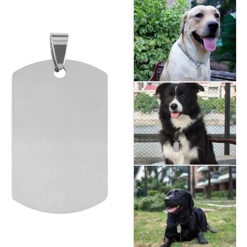 Promotions! Fashion Military Mens Stainless Steel Silver Plain Dog Tag Pendant No Chain Drop Shipping