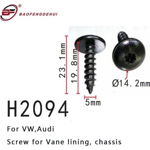 Auto Fastener Products For Audi,Volkswagen Screw For Vane Lining Screw Clip