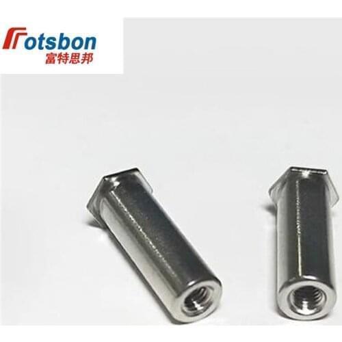 BSOA-M6-6 Blind Hole Threaded Standoffs Self Clinching Feigned Crimped Standoff Server Cabinet Sheet Metal Spacer PEM Hex Rivet
