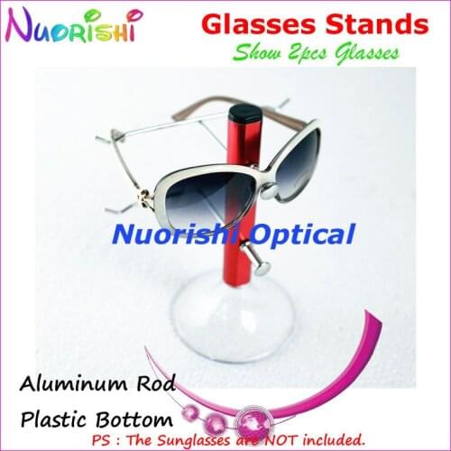 Show 2pcs Glasses Eyeglass Sunglasses Eyewear Store Aluminum Alloy Pipe Display Stands Shelf On Counter CK420-2 Free Shipping
