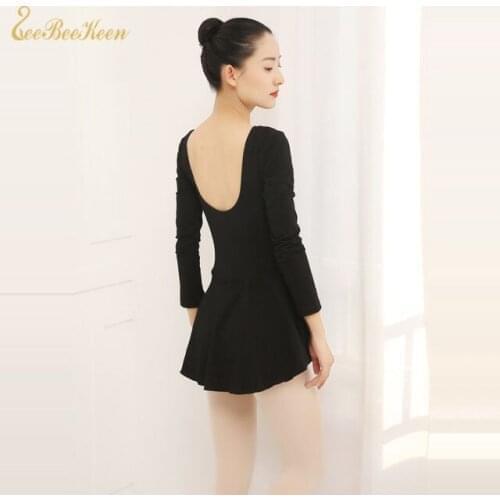 Kids Ballet Dress Dance Ballet gymnastics Ballet Leotards Children Long Sleeves Black Ballet Dress For Girls Bodysuit Dancewear