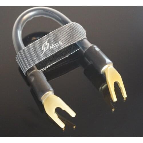 HiFi MPS YY-1 99.99997%OCC+5u Gold plated connectors speaker jump cable Speaker audio cable for Hifi Speaker amplifier