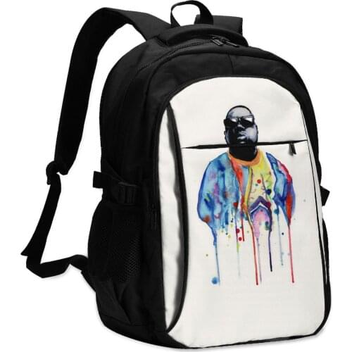 Notorious Big Backpacks Unusual Charging USB Running Backpack Tourist Pattern Bags