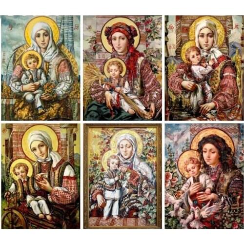 KAMY YI Full Diamond Diamond Painting 5D Diy Mosaic Picture Diamond Embroidery Religious Cross Stitch Home Decoration Hobby Gift