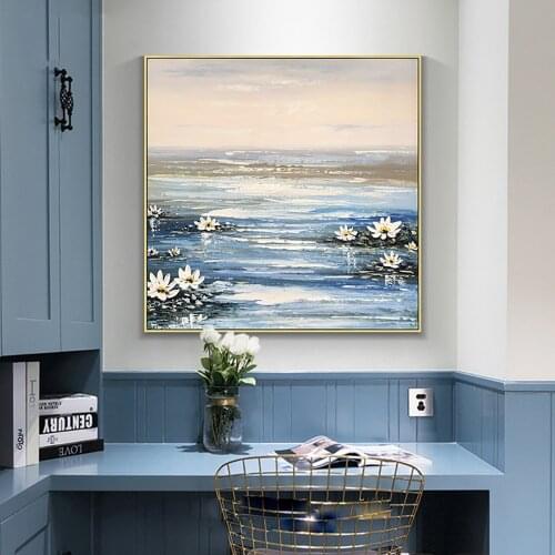 Flowers Oil Painting Abstract Hand-Painted Decorative Murals Wall Art On Canvas For Living Room Home Decor Custom Oil Painting