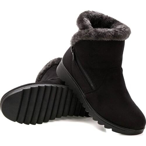Classic Snow Boots Women Winter Shoes Zip Warm Shoes for Cold Winter Women Ankle Boots Female Shoes Winter Boots Non-slip YX1994