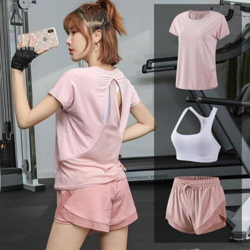 2/3pcs Seamless Women Yoga Set Workout Shirts Sport Pants Bra Gym Clothing Short Crop Top High Waist Running Leggings Sports Set