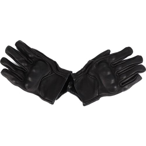 KEMiMOTO Leather Motorcycle Gloves Touchscreen Full Finger Summer Men Cycling Moto Motorbike Protective Gears Motocross Glove