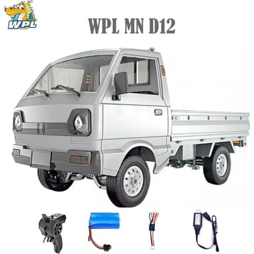 WPL D12 RC Car 1/10 4WD Simulation Brushed 260 Motor Climbing LED Light On-Road MN 1:10 4WD Rc Truck Car Buggy Toys For Children